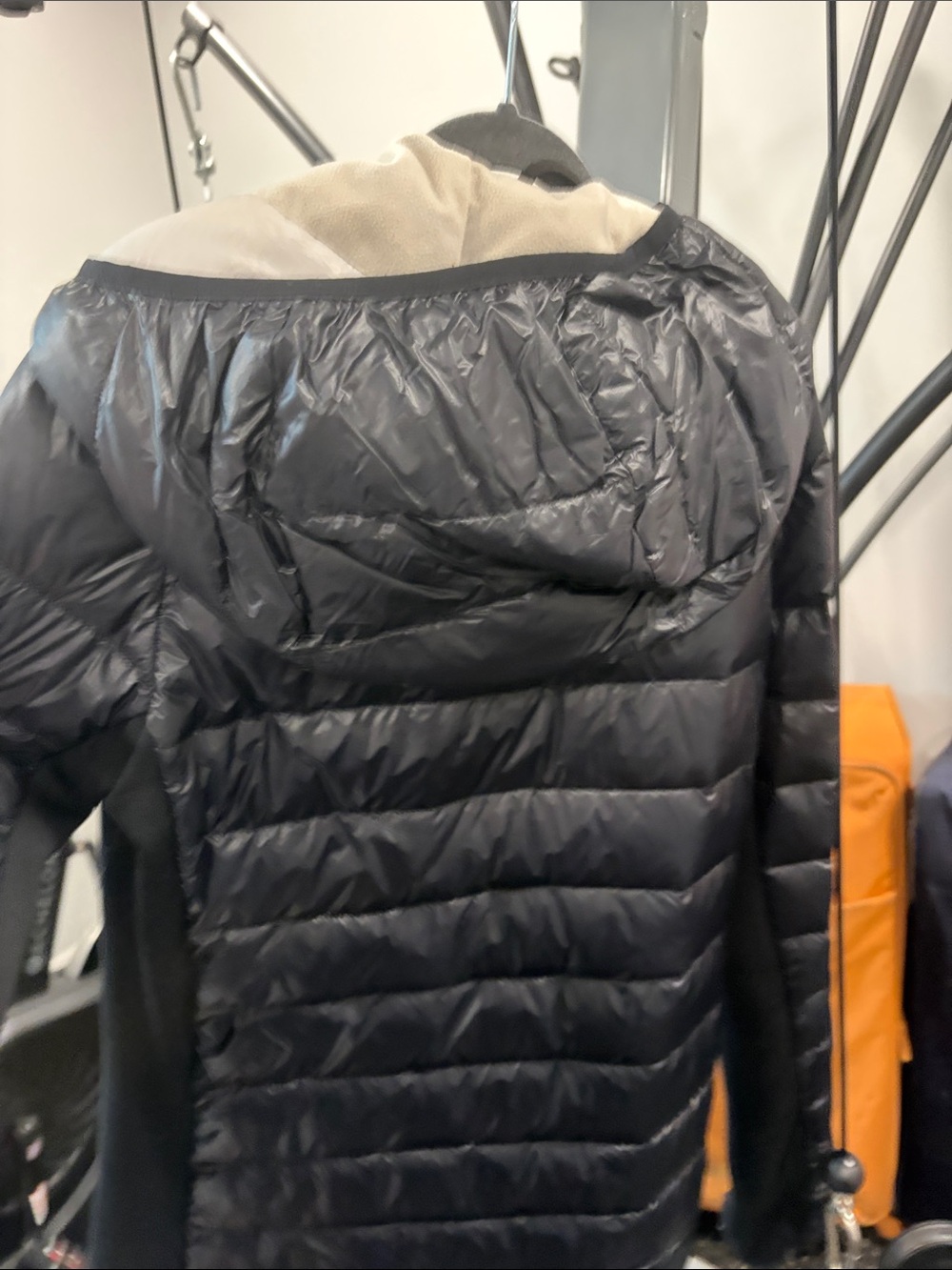 Canada Goose Black Quilted Hooded Puffer with Cream Lining - Picture 8 of 16